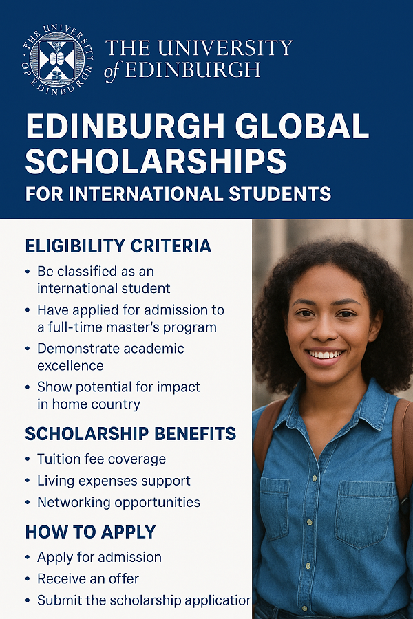 Edinburgh Global Scholarships for International Students  UK