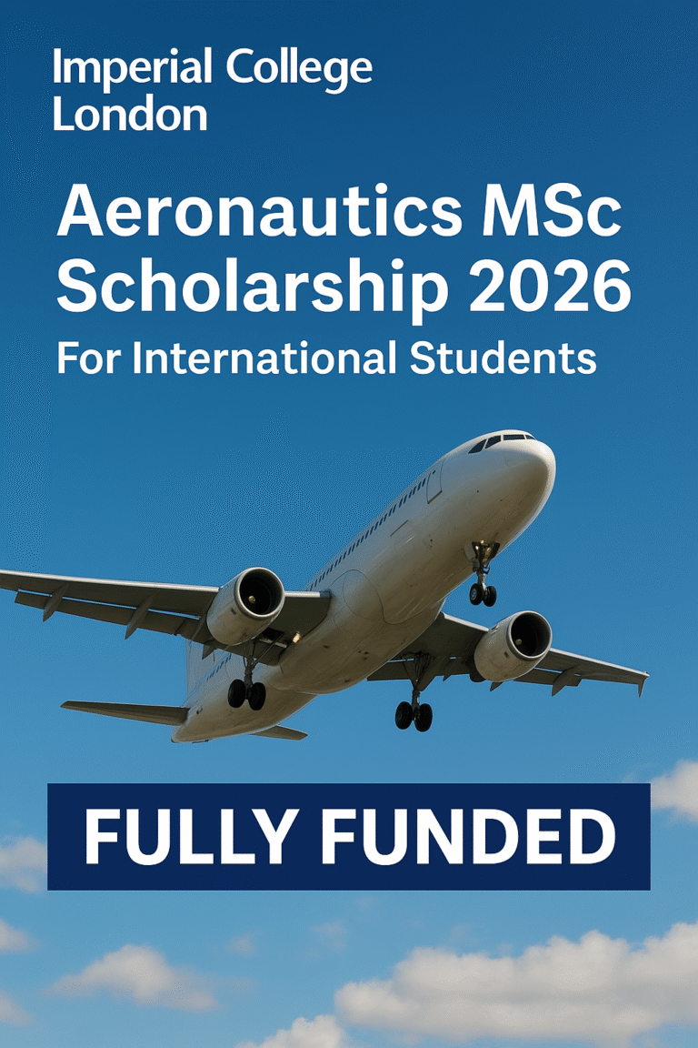 Imperial College London — Aeronautics MSc Scholarship 2026 For International Student